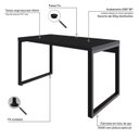 Ver imagem 7 de Escrivaninha Mesa Escritório Yon Operacional 135x70x75 135cm Industrial Preto