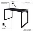 Ver imagem 6 de Escrivaninha Mesa Escritório Yon Operacional 135x70x75 135cm Industrial Preto