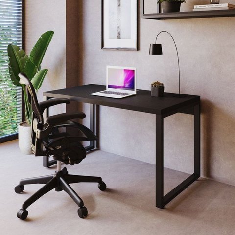 Escrivaninha Mesa Escritório Yon Operacional 135x70x75 135cm Industrial Preto