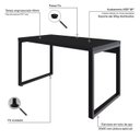 Ver imagem 5 de Escrivaninha Mesa Escritório Yon Operacional 135x70x75 135cm Industrial Preto