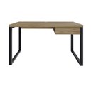 Ver imagem 2 de Escrivaninha Mesa Escritório Yon Operacional com 135x70x75 1 Gaveta 135cm Industrial Vermont Marrom