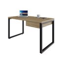 Ver imagem 4 de Escrivaninha Mesa Escritório Yon Operacional com 135x70x75 1 Gaveta 135cm Industrial Vermont Marrom