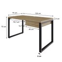 Ver imagem 3 de Escrivaninha Mesa Escritório Yon Operacional com 135x70x75 1 Gaveta 135cm Industrial Vermont Marrom