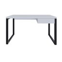 Ver imagem 2 de Escrivaninha Mesa Escritório Yon Operacional com 135x70x75 1 Gaveta 135cm Industrial Branco e Preto