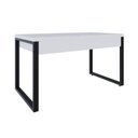 Ver imagem 6 de Escrivaninha Mesa Escritório Yon Operacional com 135x70x75 1 Gaveta 135cm Industrial Branco e Preto
