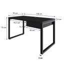 Ver imagem 3 de Escrivaninha Mesa Escritório Yon Operacional com 135x70x75 1 Gaveta 135cm Industrial Preto