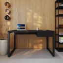 Ver imagem 1 de Escrivaninha Mesa Escritório Yon Operacional com 135x70x75 1 Gaveta 135cm Industrial Preto