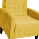 Ver imagem 3 de Poltrona Decorativa Luiza Para Sala de Tv Veludo Mostarda