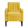 Poltrona Decorativa Luiza Para Sala de Tv Veludo Mostarda - 2