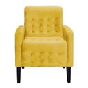 Ver imagem 2 de Poltrona Decorativa Luiza Para Sala de Tv Veludo Mostarda