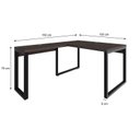 Ver imagem 3 de Escrivaninha Mesa Escritório em L Yon Operacional 135x70x75 135cm Industrial Terracota e Preto Marrom