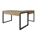 Ver imagem 6 de Escrivaninha Mesa Escritório em L Yon Operacional 135x70x75 135cm Industrial Vermont e Preto Marrom