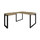 Ver imagem 2 de Escrivaninha Mesa Escritório em L Yon Operacional 135x70x75 135cm Industrial Vermont e Preto Marrom