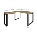 Ver imagem 3 de Escrivaninha Mesa Escritório em L Yon Operacional 135x70x75 135cm Industrial Vermont e Preto Marrom