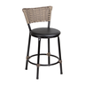 Banqueta Americana Baixa Cozinha Balcao Bar Gourmet de Junco:sucupira/preto - 1