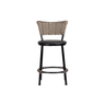 Banqueta Americana Baixa Cozinha Balcao Bar Gourmet de Junco:sucupira/preto - 2