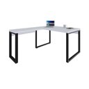 Ver imagem 4 de Escrivaninha Mesa Escritório em L Yon Operacional 135x70x75 135cm Industrial Branco e Preto