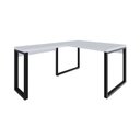 Ver imagem 2 de Escrivaninha Mesa Escritório em L Yon Operacional 135x70x75 135cm Industrial Branco e Preto