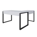 Ver imagem 6 de Escrivaninha Mesa Escritório em L Yon Operacional 135x70x75 135cm Industrial Branco e Preto