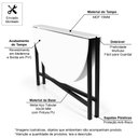 Ver imagem 2 de Mesa de Jantar 4 Lugares Redonda Dobrável Prática Branca - Straub Web