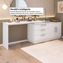 Ver imagem 5 de Penteadeira em L com 2 Portas e 3 Gavetas Flex Multimóveis Crrui-CMO001 Branco