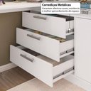 Ver imagem 3 de Penteadeira em L com 2 Portas e 3 Gavetas Flex Multimóveis Crrui-CMO001 Branco