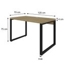 Ver imagem 3 de Escrivaninha Mesa Escritório Yon Operacional 120x70x75 120cm Industrial Vermont Marrom