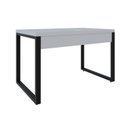 Ver imagem 6 de Escrivaninha Mesa Escritório Yon Operacional 120x70x75 120cm Industrial Branco e Preto