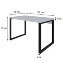 Ver imagem 3 de Escrivaninha Mesa Escritório Yon Operacional 120x70x75 120cm Industrial Branco e Preto
