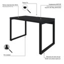 Ver imagem 5 de Escrivaninha Mesa Escritório Yon Operacional 120x70x75 120cm Industrial Preto