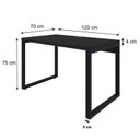 Ver imagem 3 de Escrivaninha Mesa Escritório Yon Operacional 120x70x75 120cm Industrial Preto