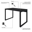 Ver imagem 5 de Mesa Escritório Yon Operacional 120CMX70CMX75CM Industrial Preto