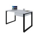 Ver imagem 4 de Escrivaninha Mesa Escritório Yon Operacional com 120x70x75 1 Gaveta 120cm Industrial Branco e Preto