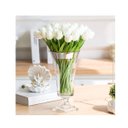 Ver imagem 4 de Buque Kit 9 Tulipas Cor Branca 40cm Flores Artificiais