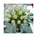 Ver imagem 2 de Buque Kit 9 Tulipas Cor Branca 40cm Flores Artificiais