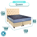 Ver imagem 3 de Cama Box + Colchão Queen Molas Ensacadas Petrus Paropas + Cabeceira Estofada