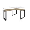 Ver imagem 3 de Escrivaninha Mesa Escritório em L Yon Operacional 120x70x75 120cm Industrial Vermont e Preto Marrom