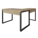 Ver imagem 6 de Escrivaninha Mesa Escritório em L Yon Operacional 120x70x75 120cm Industrial Vermont e Preto Marrom