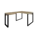 Ver imagem 2 de Escrivaninha Mesa Escritório em L Yon Operacional 120x70x75 120cm Industrial Vermont e Preto Marrom