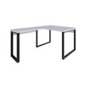 Ver imagem 2 de Escrivaninha Mesa Escritório em L Yon Operacional 120x70x75 120cm Industrial Branco e Preto