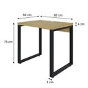 Ver imagem 3 de Escrivaninha Mesa Escritório Yon Operacional 80x60x75 80cm Industrial Vermont Marrom