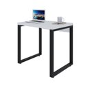 Ver imagem 4 de Escrivaninha Mesa Escritório Yon Operacional 80x60x75 80cm Industrial Branco e Preto