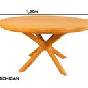 Ver imagem 3 de Mesa de Jantar Michigan 4 Lugares Madeira Maciça Peroba