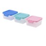 Pote Vasilha Plastica para Armazenamento - TRAVADÕES DUP - KIT 03 Potes 375ml. - Trava Total. - 2