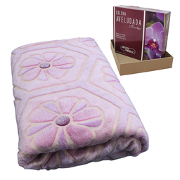 Colcha Premium Coberta Casal Aveludada Flores Piacer ou L'amore:rosa - 2