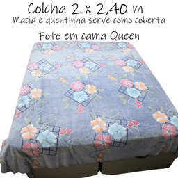 Colcha Premium Coberta Casal Aveludada Flores Piacer ou L'amore:rosa - 9