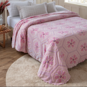 Ver imagem 6 de Colcha Premium Coberta Casal Aveludada Flores Piacer ou L'Amore:Rosa