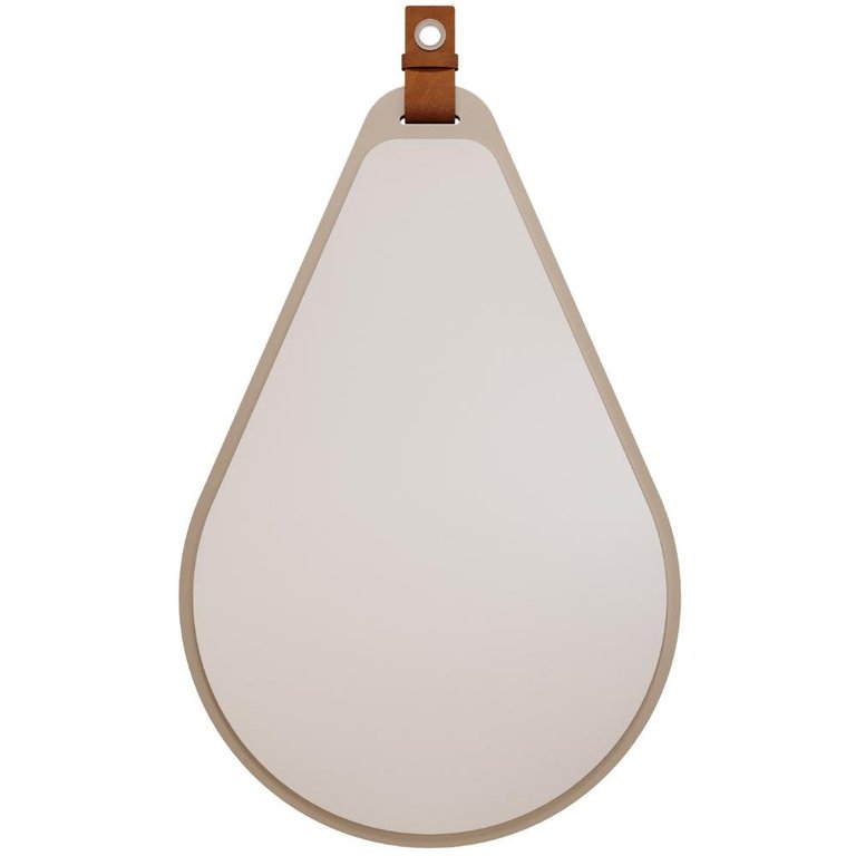 Espelho para Banheiro 70cm em MDF Gota MGM Móveis Marrom Espelho para Banheiro 70cm em MDF Gota MGM Móveis Marrom