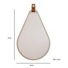 Espelho para Banheiro 70cm em MDF Gota MGM Móveis Marrom - 3