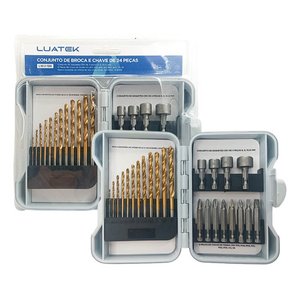 Conjunto de Brocas e Bits 24 Peças